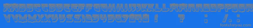 Kamikaze3DGradient-Schriftart – Graue Schriften auf blauem Hintergrund