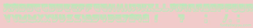 Kamikaze3DGradient Font – Green Fonts on Pink Background