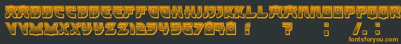 Kamikaze3DGradient Font – Orange Fonts on Black Background
