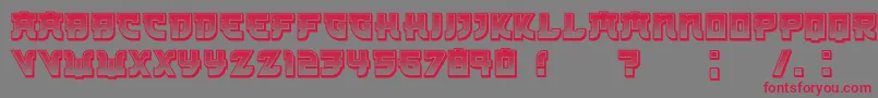 Kamikaze3DGradient Font – Red Fonts on Gray Background