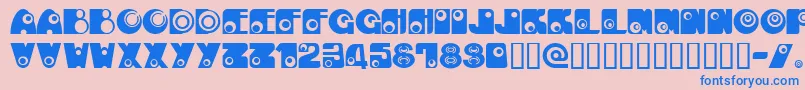 KAN E    Font – Blue Fonts on Pink Background