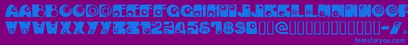 KAN E    Font – Blue Fonts on Purple Background