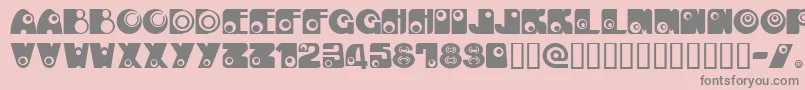 KAN E    Font – Gray Fonts on Pink Background