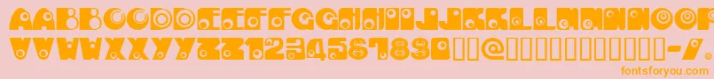 KAN E    Font – Orange Fonts on Pink Background