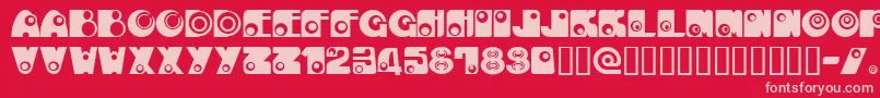KAN E    Font – Pink Fonts on Red Background
