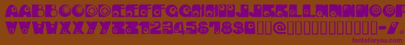 KAN E    Font – Purple Fonts on Brown Background