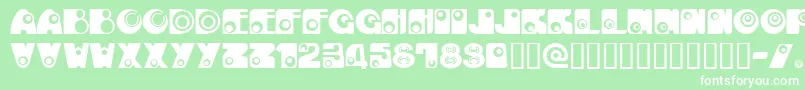 フォントKAN E    – 緑の背景に白い文字