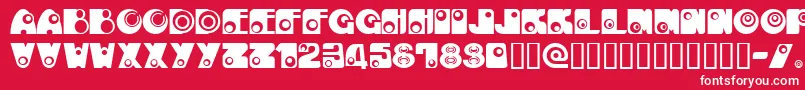 KAN E    Font – White Fonts on Red Background