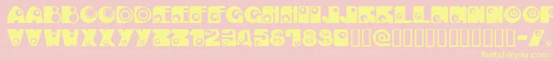 KAN E    Font – Yellow Fonts on Pink Background