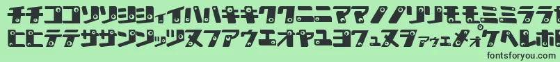 フォントKAN K    – 緑の背景に黒い文字