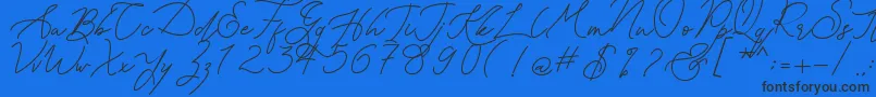 Kanaggawa Font – Black Fonts on Blue Background