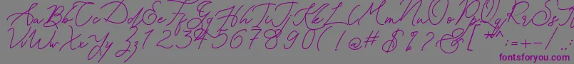 Шрифт Kanaggawa – фиолетовые шрифты на сером фоне