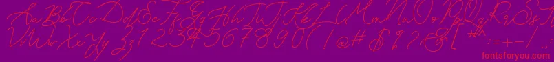 Kanaggawa Font – Red Fonts on Purple Background