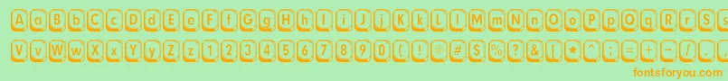 Betsy Font – Orange Fonts on Green Background