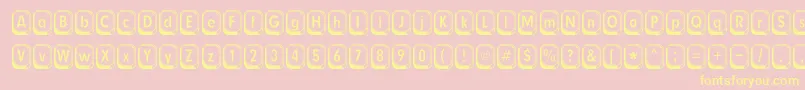 Betsy Font – Yellow Fonts on Pink Background
