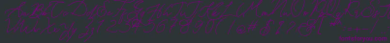 Kanaggawa Font – Purple Fonts on Black Background