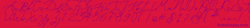 Kanaggawa Font – Purple Fonts on Red Background