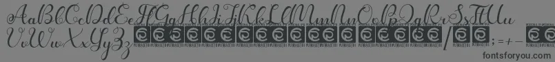 Czcionka Kanaya PersonalUse – czarne czcionki na szarym tle