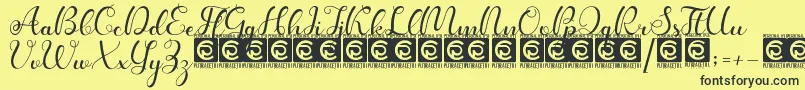 Kanaya PersonalUse Font – Black Fonts on Yellow Background