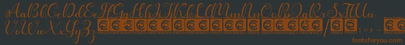 Kanaya PersonalUse Font – Brown Fonts on Black Background