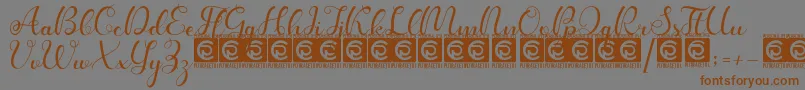 Kanaya PersonalUse Font – Brown Fonts on Gray Background