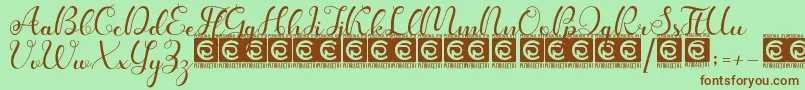 Kanaya PersonalUse Font – Brown Fonts on Green Background