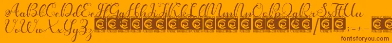 Kanaya PersonalUse Font – Brown Fonts on Orange Background