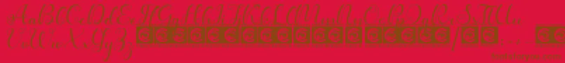 Kanaya PersonalUse Font – Brown Fonts on Red Background