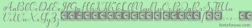 Kanaya PersonalUse Font – Gray Fonts on Green Background