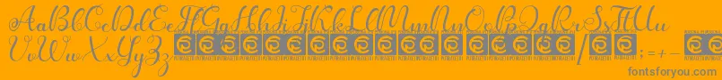 Kanaya PersonalUse Font – Gray Fonts on Orange Background