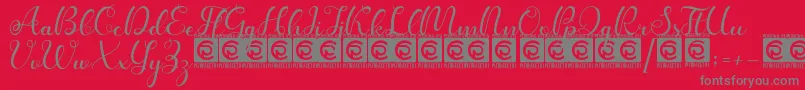 Kanaya PersonalUse-Schriftart – Graue Schriften auf rotem Hintergrund