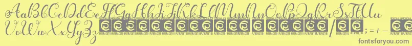 Kanaya PersonalUse Font – Gray Fonts on Yellow Background