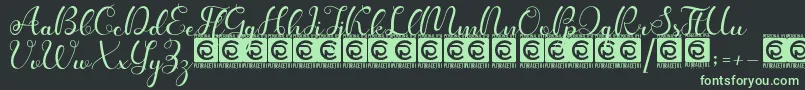 Kanaya PersonalUse Font – Green Fonts on Black Background