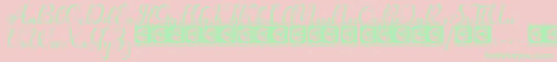 Kanaya PersonalUse Font – Green Fonts on Pink Background
