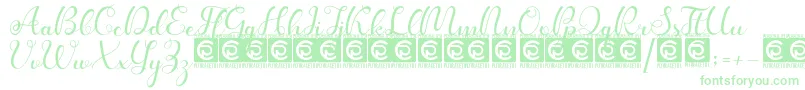 Czcionka Kanaya PersonalUse – zielone czcionki
