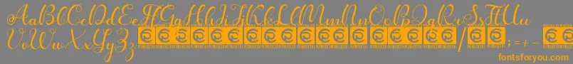 Kanaya PersonalUse Font – Orange Fonts on Gray Background