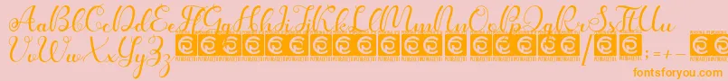 Kanaya PersonalUse Font – Orange Fonts on Pink Background