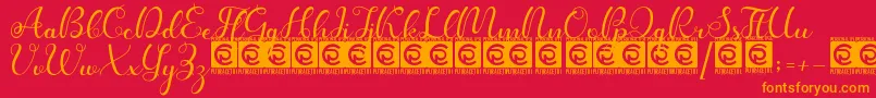 Kanaya PersonalUse Font – Orange Fonts on Red Background