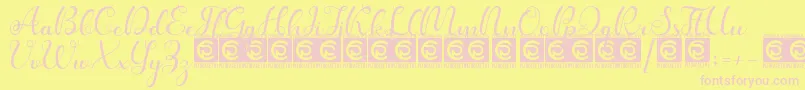 Kanaya PersonalUse Font – Pink Fonts on Yellow Background