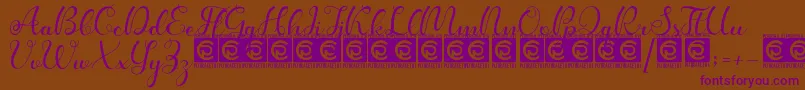 Kanaya PersonalUse Font – Purple Fonts on Brown Background