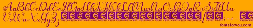 Kanaya PersonalUse Font – Purple Fonts on Orange Background