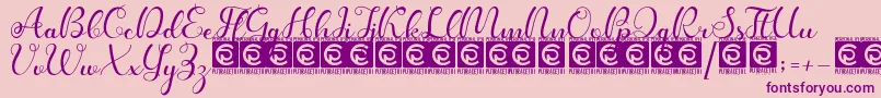 Kanaya PersonalUse Font – Purple Fonts on Pink Background