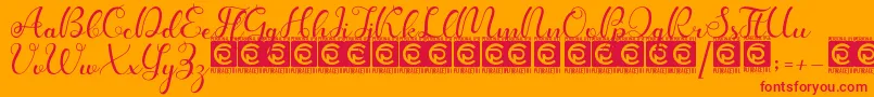 Kanaya PersonalUse Font – Red Fonts on Orange Background