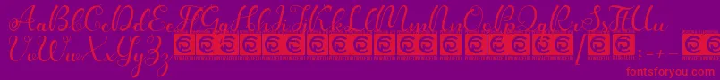 Kanaya PersonalUse Font – Red Fonts on Purple Background