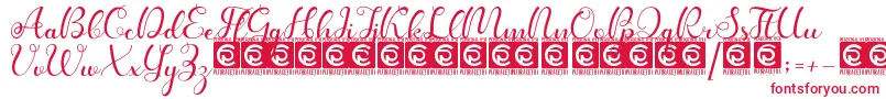 Kanaya PersonalUse Font – Red Fonts on White Background