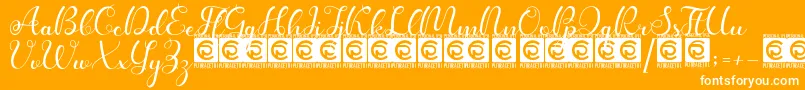 Kanaya PersonalUse Font – White Fonts on Orange Background