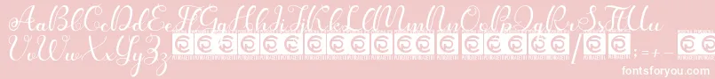 Kanaya PersonalUse Font – White Fonts on Pink Background