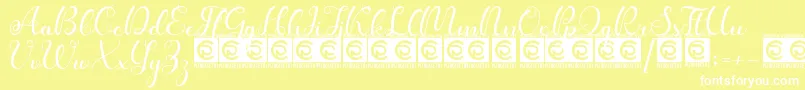 Kanaya PersonalUse Font – White Fonts on Yellow Background