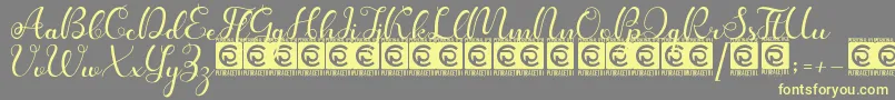 Kanaya PersonalUse Font – Yellow Fonts on Gray Background