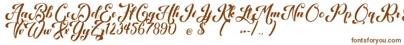 Шрифт Kansha – коричневые шрифты на белом фоне